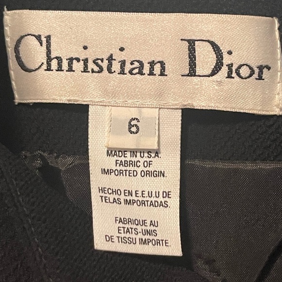 Vintage Christian Dior Midi Sheath Dress Sz 6 - Picture 7 of 7